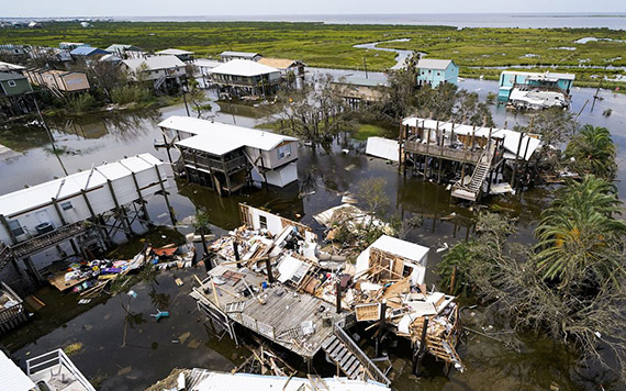 Image of destruction caused by Hurricane Ida