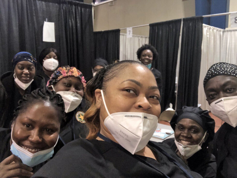 Lakisha with fellow Krucial Reservists in a hospital in Louisiana